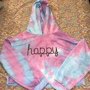 Cropped hooded shirt